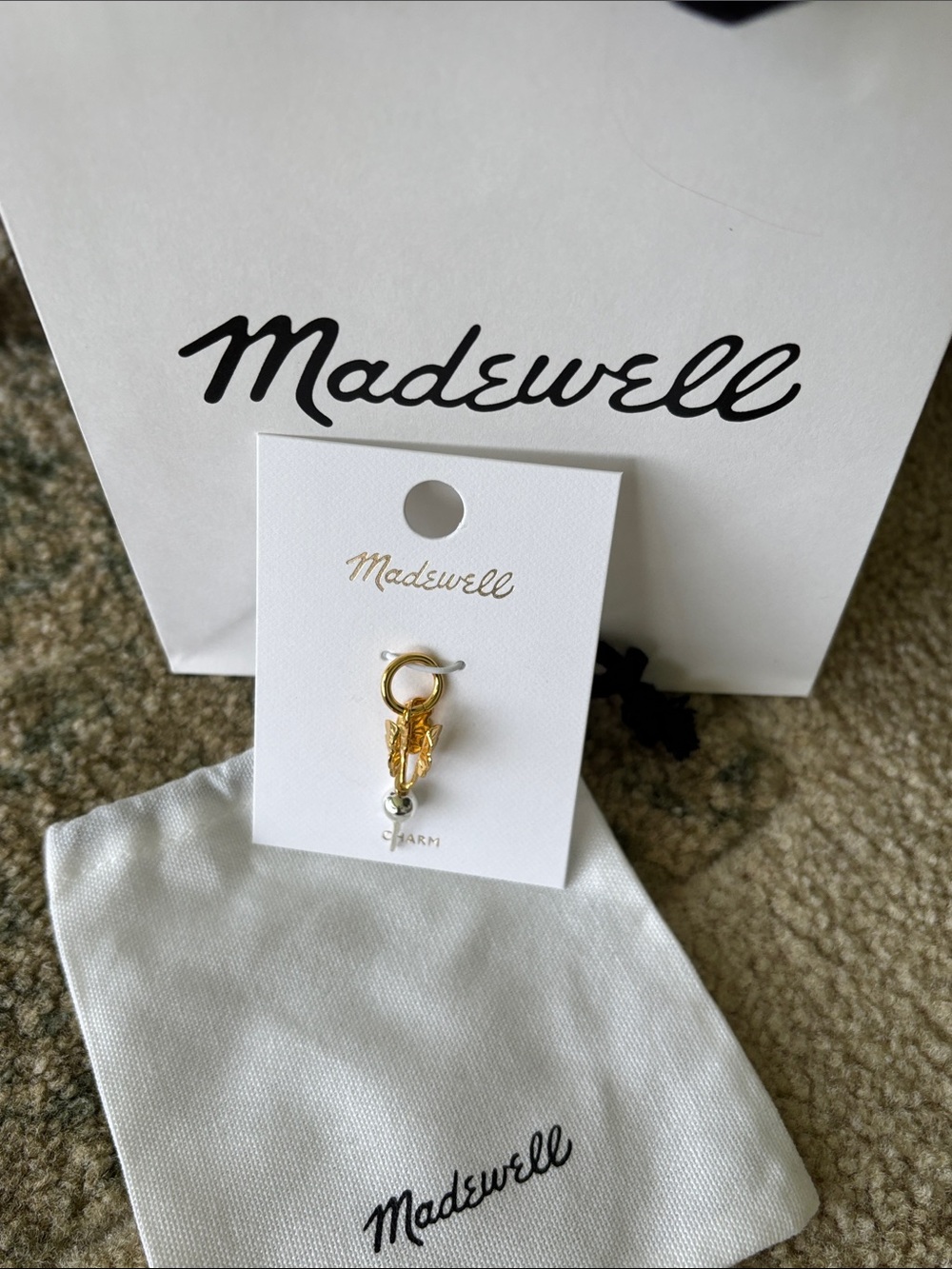 NWT Madewell Charm - Gold & Silver Radish Charm - Picture 12 of 13